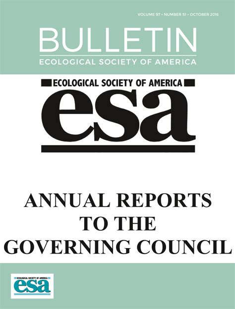Annual Reports To The Governing Council 2016 The Bulletin Of The