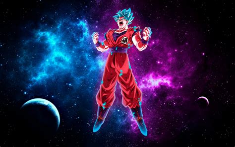 Download Wallpapers Goku Space 4k Dbs Manga Galaxy Dragon Ball