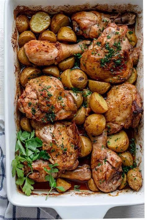 Chicken And Potato Bake One Pan Easy 10 Minute Dish