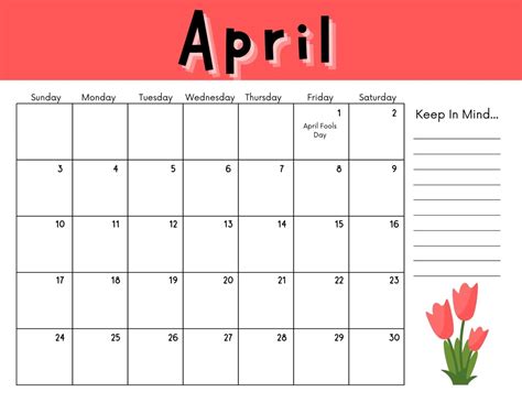 10 Best April Calendar Templates For 2022 Printable Milwaukee With Kids