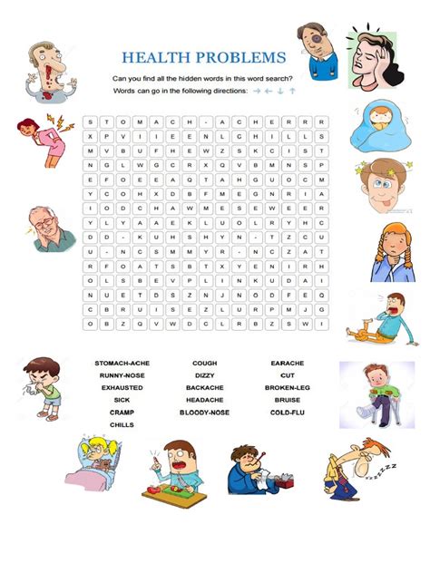 Health Problems Wordsearches Pdf