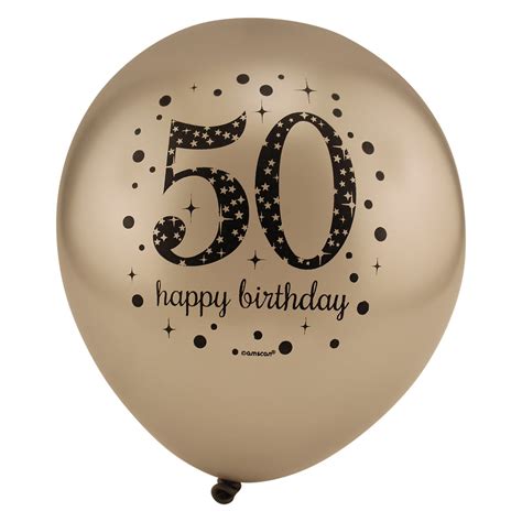 Sparkling 50th Birthday Balloons
