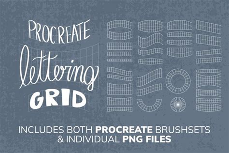 Procreate Brush Stamp Lettering Grid Template Pre Made