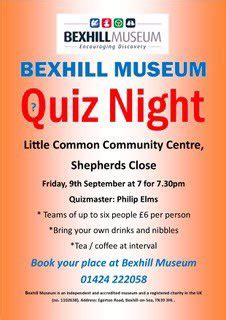 Bexhill Museum On Twitter We Are Holding Our Very Popular Quiz Night