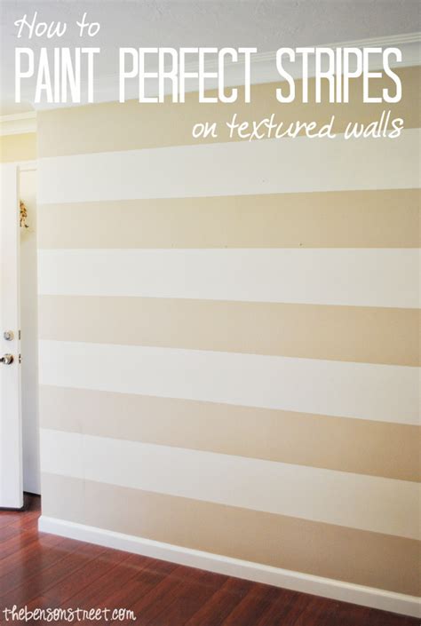 How To Paint Perfect Stripes On A Textured Wall The Benson Street