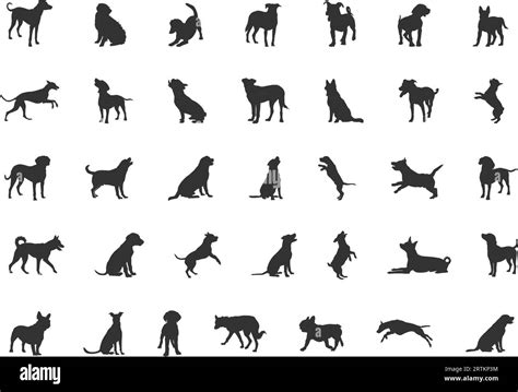 Dog Silhouette Dog Silhouette Collection Dog Breeds Silhouettes Dog
