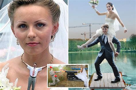 these ridiculously photoshopped russian wedding pics should really have been left to the experts