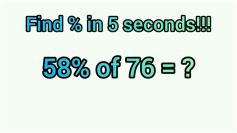 Percentage Trick Find Percentage In 5 Seconds Byeraksingh