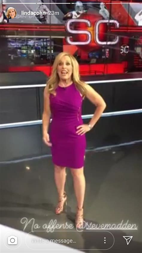 Hot Linda Cohn In Purple Dress