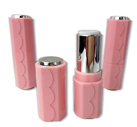 30pcsset 121mm Lovely Pink Lipstick Containers Tube Diy Lip Balm Empty Tubes Abs Plastic
