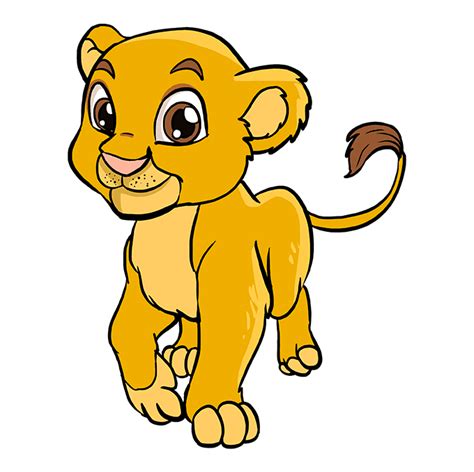 Baby Lion Cartoon Drawing