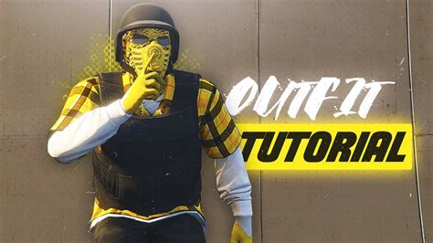 Gta 5 Online Yellow And Black Freemode Outfit Tutorial 146 Youtube
