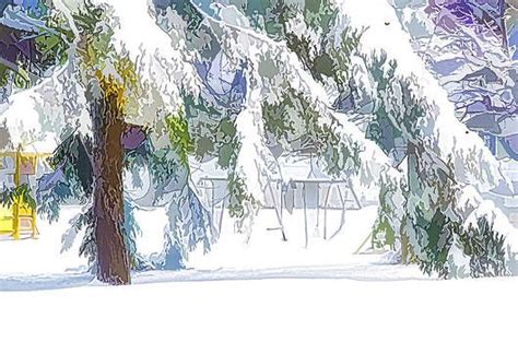 Snowy Trees In Winter Landscape By Jeelan Clark In 2021 Winter Trees