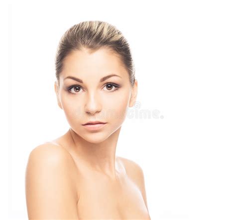 Portrait Of A Young Naked Woman Posing In Makeup Royalty Free Stock