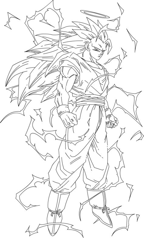 Goku Super Saiyan 3 Coloring Pages Coloring Home