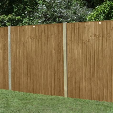 Forest Pressure Treated Brown Vertical Closeboard Fence Panel Timber