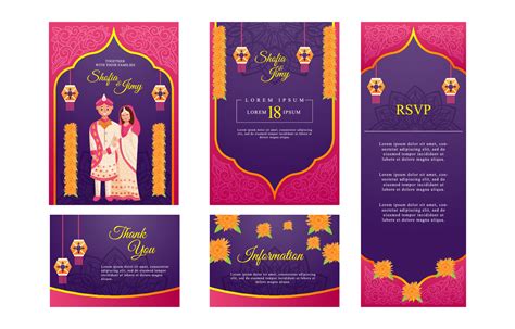 premium vector indian wedding invitation card template atelier yuwa ciao jp