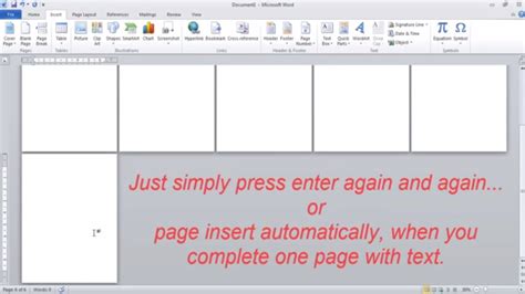 Select the bubble labeled start at, then select 1 to restart the page count at one. How To Insert Page In MS Word || Insert A Blank Page ...