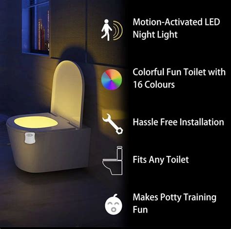 Color Motion Sensor Led Toilet Bowl Light For Bathroom Washroom Property Room