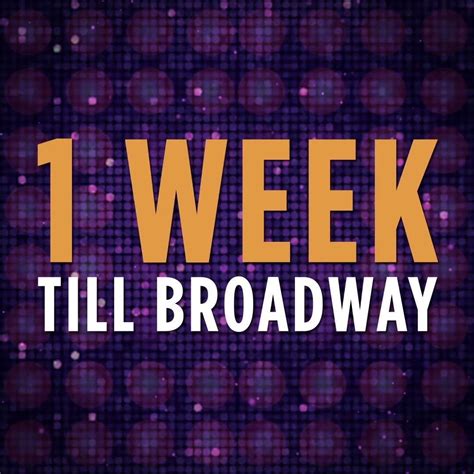 1 Week Till Broadway One More Week Queens 💜 By Six On Broadway