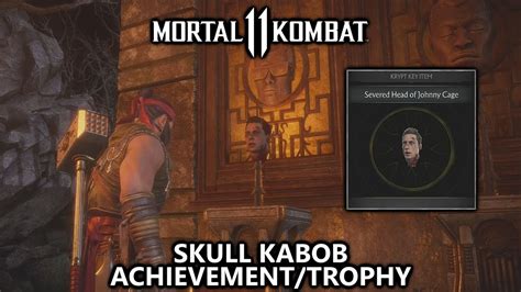 You don't have to be good at mk11 to 100% the game on pc, xbox one, or ps4 check out the full guide below for all our pointers — and be prepared to spill a whole lot of blood. Mortal Kombat 11 - Skull Kabob Achievement/Trophy Guide - Impale head in the Warrior Shrine ...