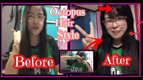 How To Cut Your Own Hair Diy Hair Cut Octopus Hair Style Cut Youtube