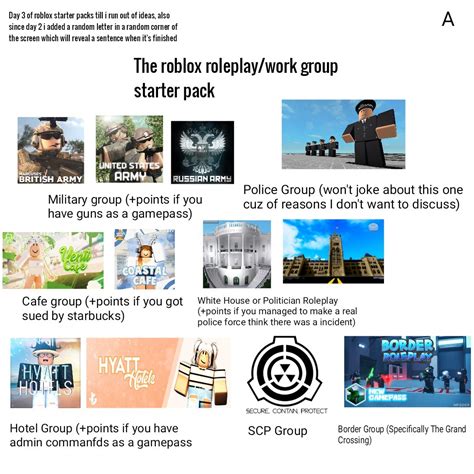 Day 3 Of Posting Starter Packs Till I Run Out Of Ideas The Roblox
