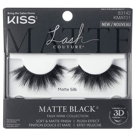 Kiss Inc Lash Couture Matte Black 3d Faux Mink False Eyelashes