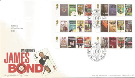 Stamps On Ian Flemings James Bond Movies Great Britain 2008 Stamp