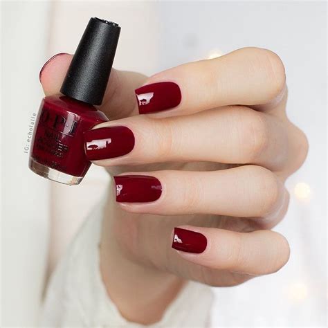 dark red nail polish color opi gingers revenge winter nails holiday nails nails po