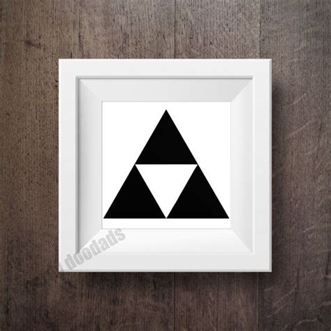 Legend Of Zelda Inspired Print Triforce Print Hylian Crest Typography