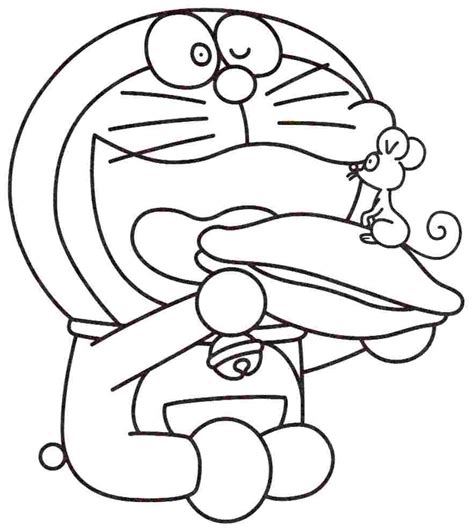 Gambar Mewarnai Doraemon