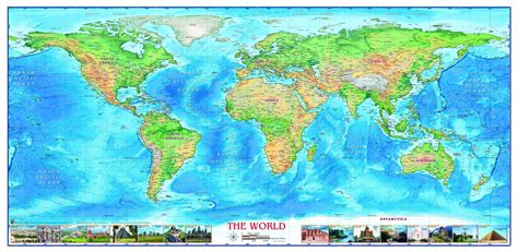 World Physical Wall Map All In One Photos