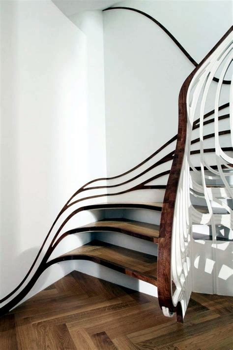 Amazing Floating Wooden Staircase Designed By Atmos