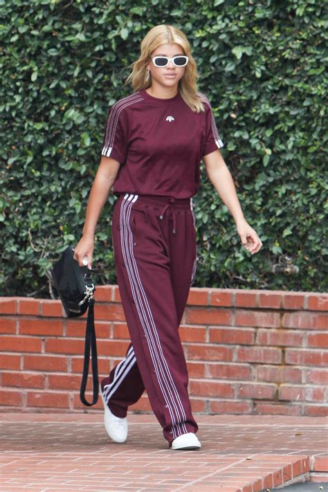 Sofia Richie In An Alexander Wang X Adidas Originals Tracksuit In Los