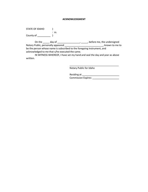 40 Free Notary Acknowledgement Statement Templates ᐅ TemplateLab