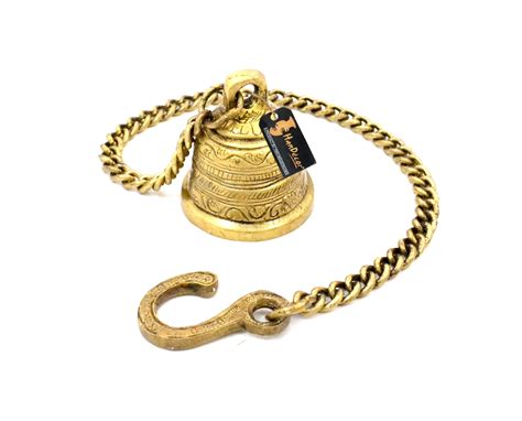 Ethnic Indian Handcrafted Brass Temple Bell With Chain Etsy