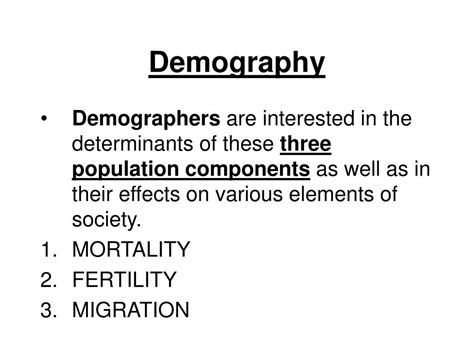 Ppt Populations An Introduction To Demography Powerpoint