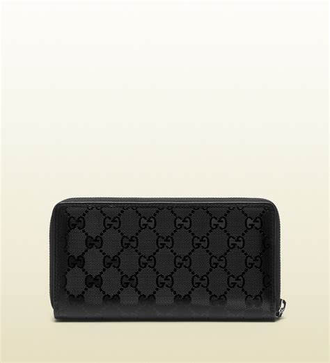 Lyst Gucci Gg Imprimé Leather Zip Around Wallet In Black For Men