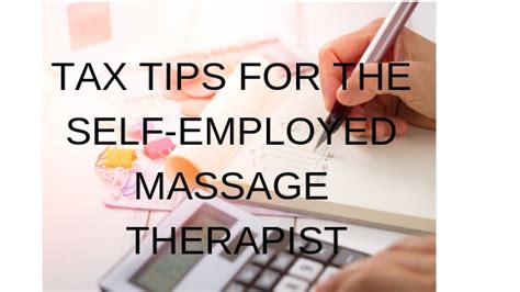 Tax Tips For The Self Employed Massage Therapist Discoverypoint School Of Massageseattlewa