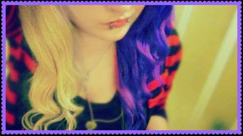 It is ideal for toning colored hair. DYING MY HAIR: Half purple Half Blonde - YouTube