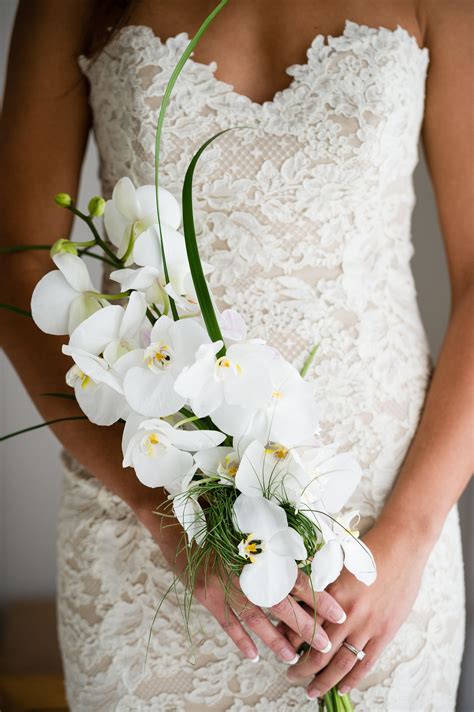 Simple White Orchid Bouquet