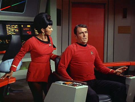 Scotty And Uhura On The Bridge Star Trek Star Trek Original Star