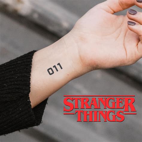 Stranger Things Eleven Temporary Tattoo Set 2 Tattoos Tattooicon