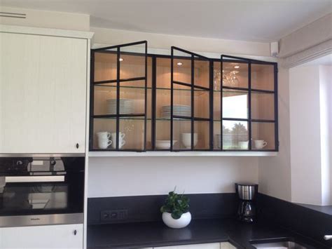Black Steel Glass Cabinet Doors — Jessica Devlin Design Glass Cabinet Doors Glass Kitchen