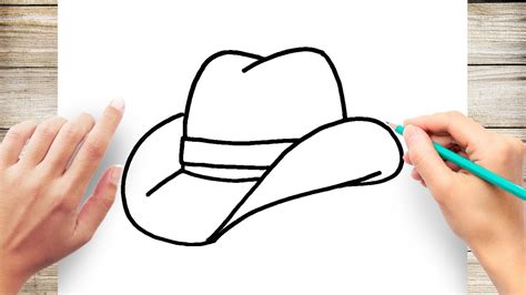 How To Draw A Cowboy Hat Youtube