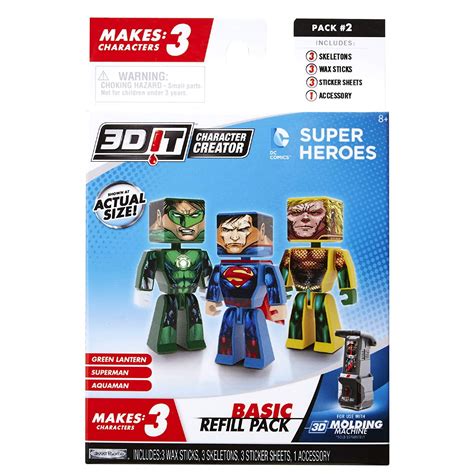 3dit Character Creator Dc Comics Style 2 Basic Refill Pack Novelty Toy