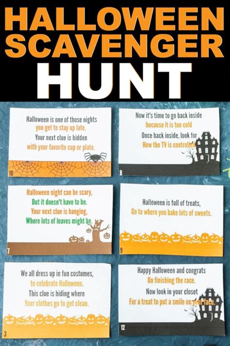Free Printable Halloween Scavenger Hunt Play Party Plan