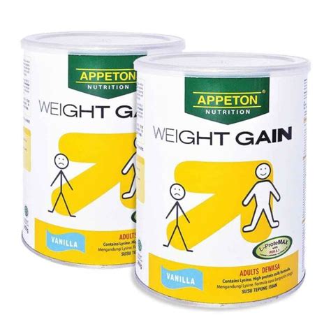 Appeton Weight Gain Powder For Adults 2x900g Increase Body Weight Fast