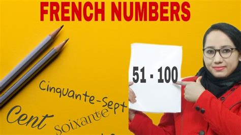 French Numbers French Numbers With Pronunciation Number 51 To 100